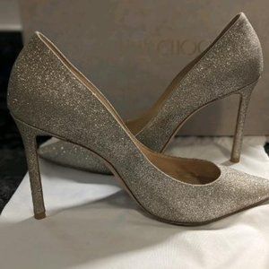 Jimmy Choo Shoes Romy Platinum Ice SZ 38